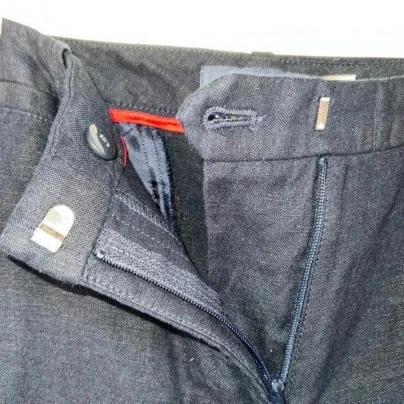 Tommy Hilfiger Linen Blend Pants Women’s Size 6 Navy Blue Pockets Lightweight - Picture 4 of 6